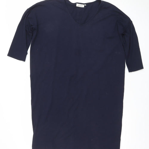 Masai Women Navy Blue M Shift Dress 3/4 Sleeve Viscose Blend