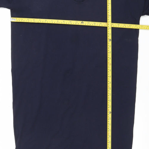 Masai Women Navy Blue M Shift Dress 3/4 Sleeve Viscose Blend
