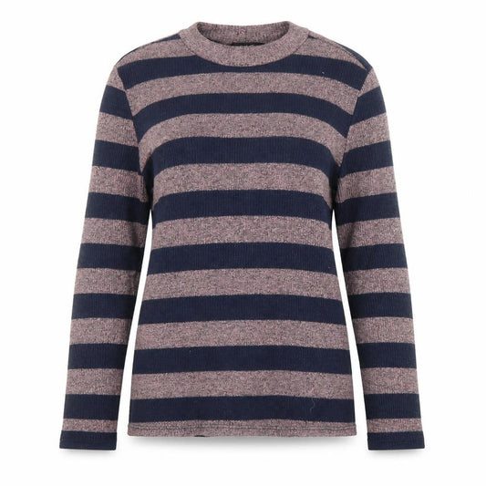 Front view of Next Women’s Multicoloured Striped Crew Neck Long Sleeve Jumper, size UK 12
