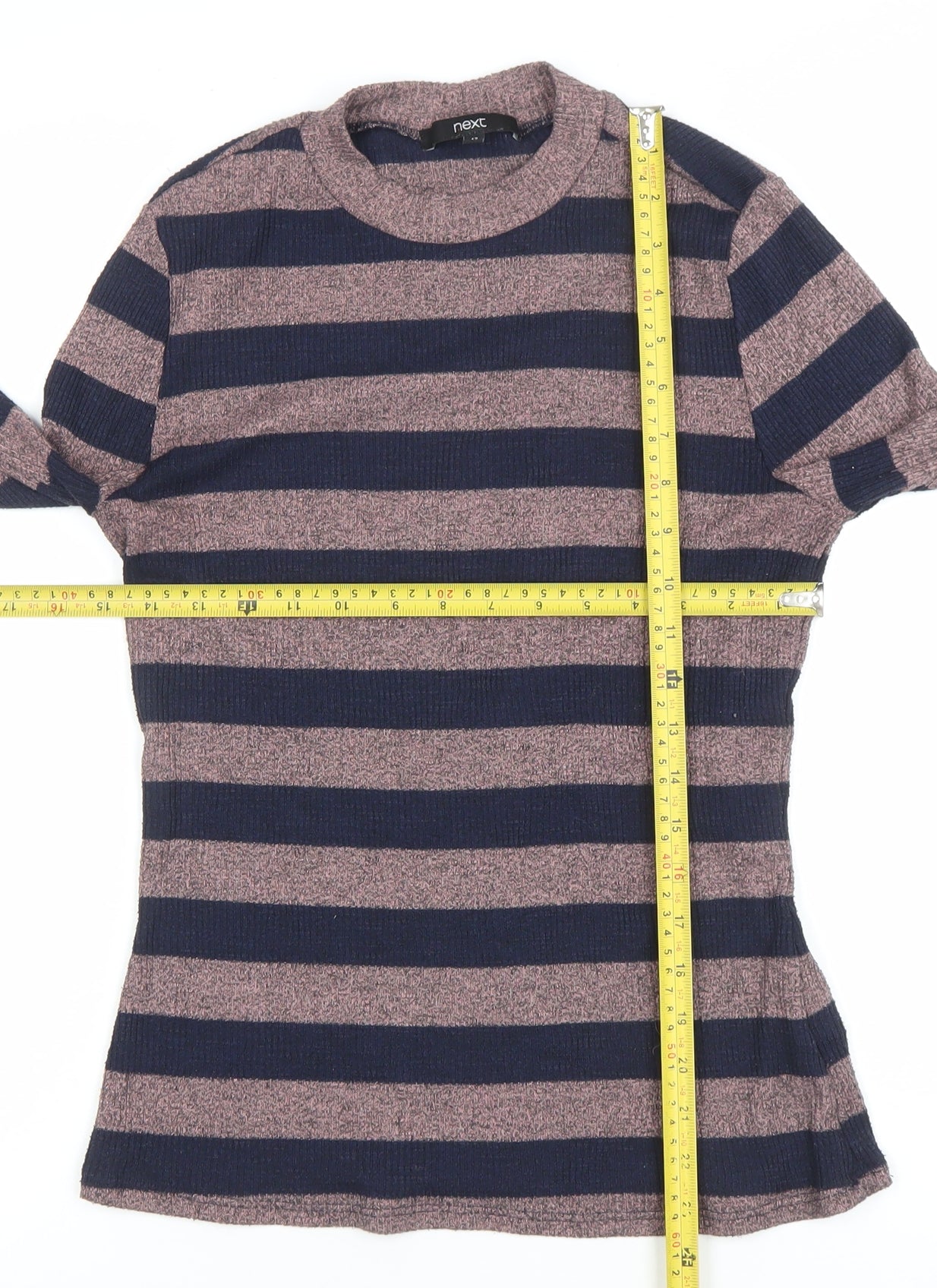 Next Women’s Multicoloured Striped Crew Neck Long Sleeve Jumper Size 12