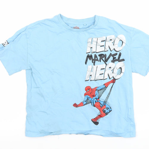 Spider-Man Boys Blue 6-7 Years Marvel Hero Graphic Cotton T-Shirt