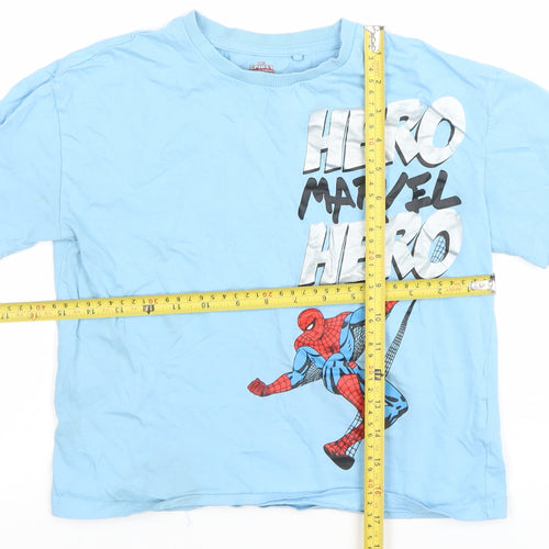 Spider-Man Boys Blue 6-7 Years Marvel Hero Graphic Cotton T-Shirt