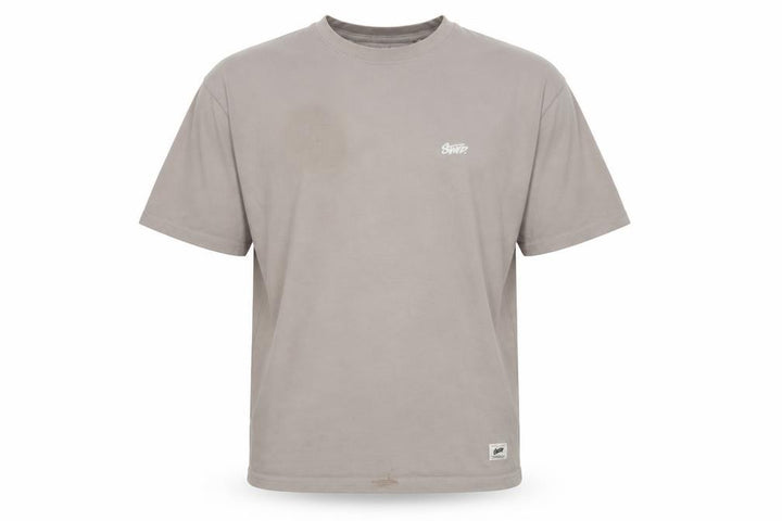 Pull&Bear Men’s Beige Relaxed Fit Cotton Logo T-Shirt Size S