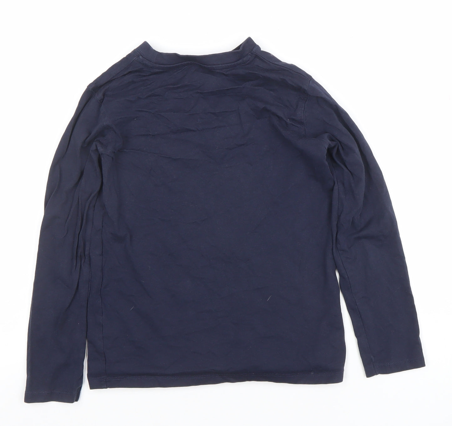 Dunnes Stores Boys Blue Christmas Long Sleeve Cotton T-Shirt 8-9 Years