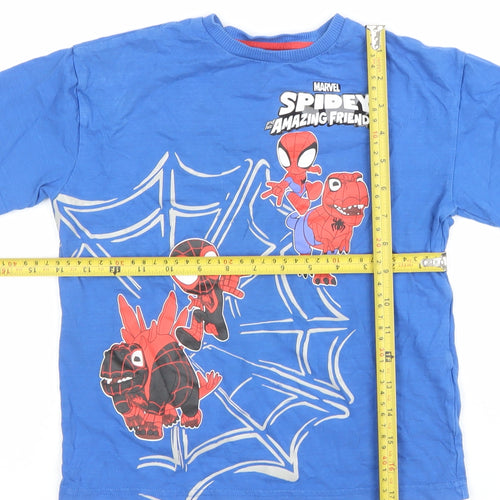 Marvel Boys Blue Spider-Man T-Shirt Age 7 Years Short Sleeve Cotton