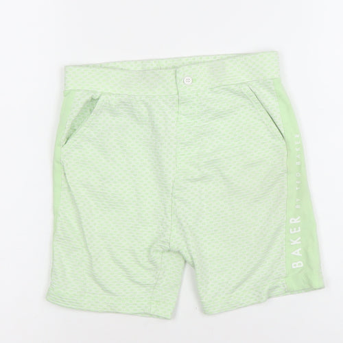 Ted Baker Boys Green Chino Shorts 8 Years Cotton Blend Summer Casual