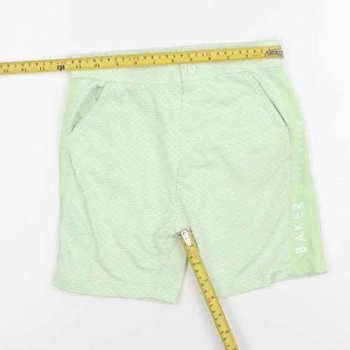 Ted Baker Boys Green Chino Shorts 8 Years Cotton Blend Summer Casual