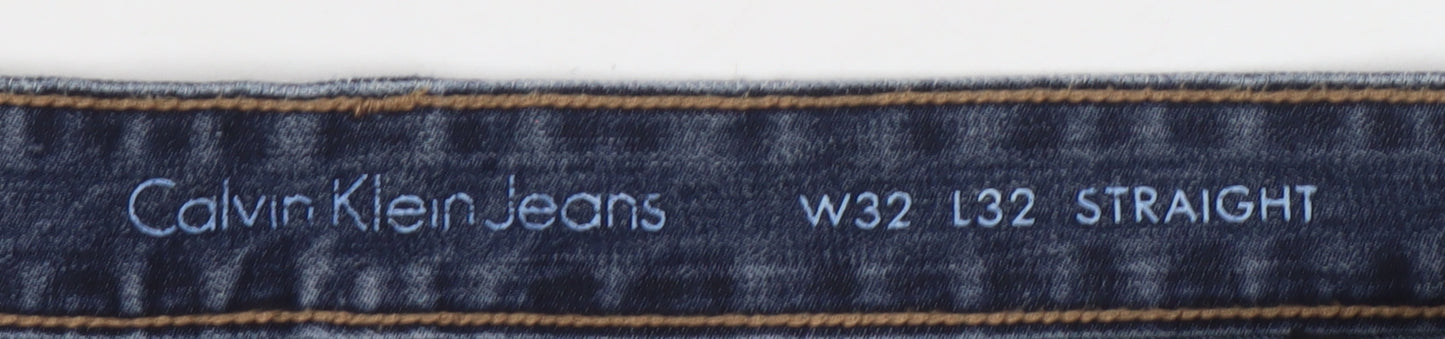 Calvin Klein Men Blue Straight Leg Denim Jeans W32 L32