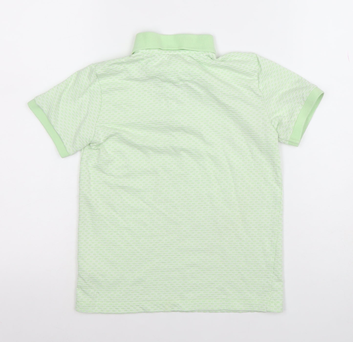 Ted Baker Boys Green Polo Shirt 8 Years Short Sleeve Cotton Blend