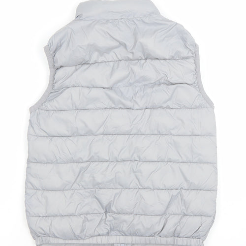 Dunnes Stores Boys Grey Quilted Nylon Zip Bodywarmer 6-7 Years