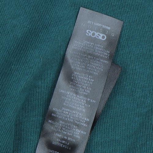 ASOS Men’s Green Collared Henley Sweatshirt Size M