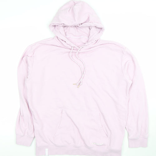 Bekkin Women Pink Pullover Hoodie Medium Cotton Blend