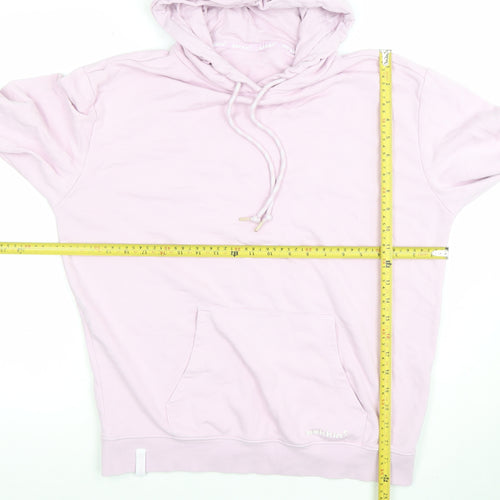 Bekkin Women Pink Pullover Hoodie Medium Cotton Blend