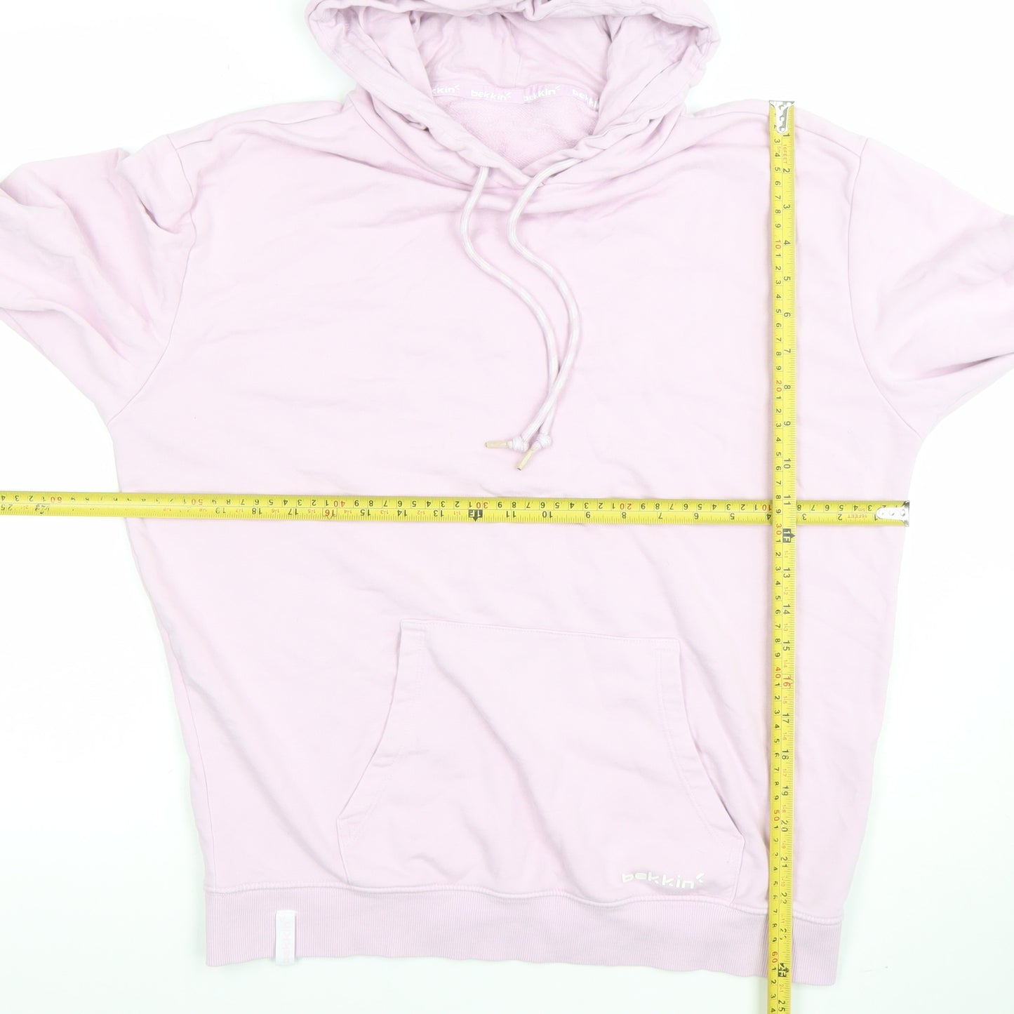 Bekkin Women Pink Pullover Hoodie Medium Cotton Blend
