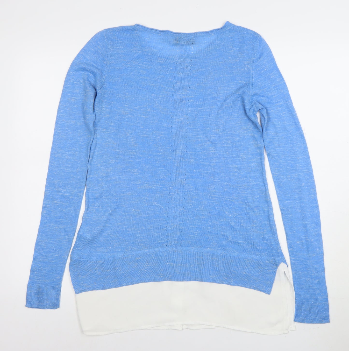 Wallis Women’s Blue Linen Blend Long Sleeve Pullover Jumper Size S