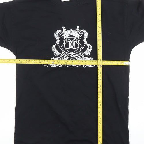 Juicy Couture Unisex Black XS Long Sleeve Logo Graphic T-Shirt