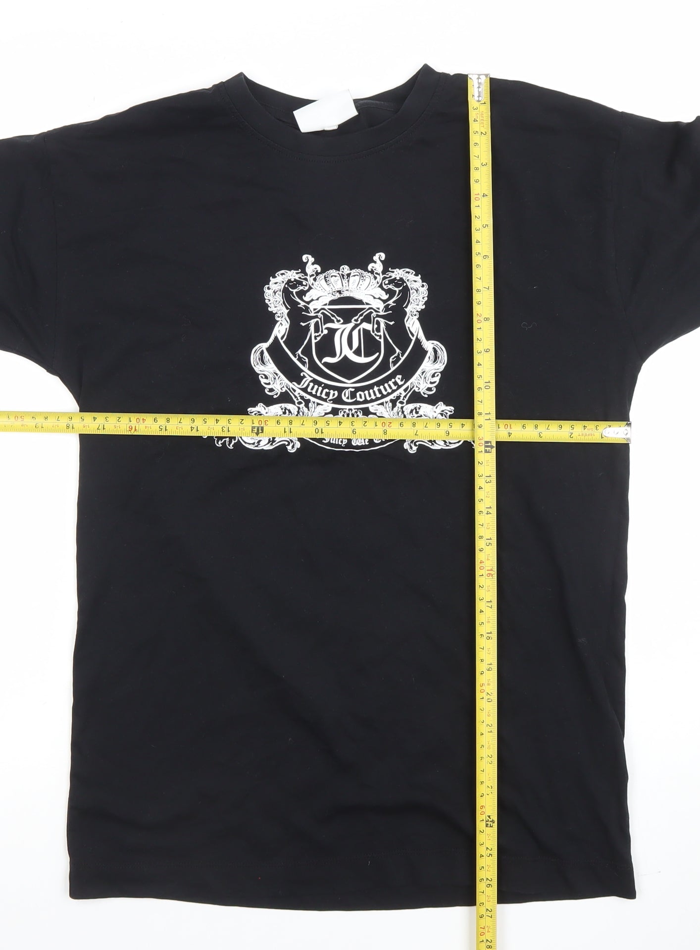 Juicy Couture Unisex Black XS Long Sleeve Logo Graphic T-Shirt