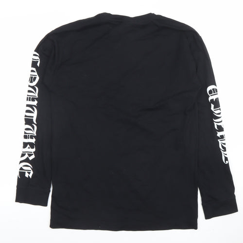 Juicy Couture Unisex Black XS Long Sleeve Logo Graphic T-Shirt