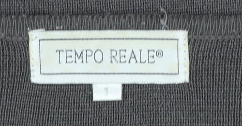 Tempo Reale Women’s Grey Multicolour Wool Blend Striped Jumper Size 12