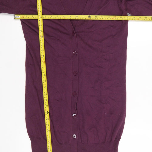 Long Tall Sally Women’s Purple Sequin Shoulder Tall Cardigan Size S