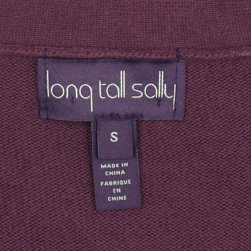 Long Tall Sally Women’s Purple Sequin Shoulder Tall Cardigan Size S