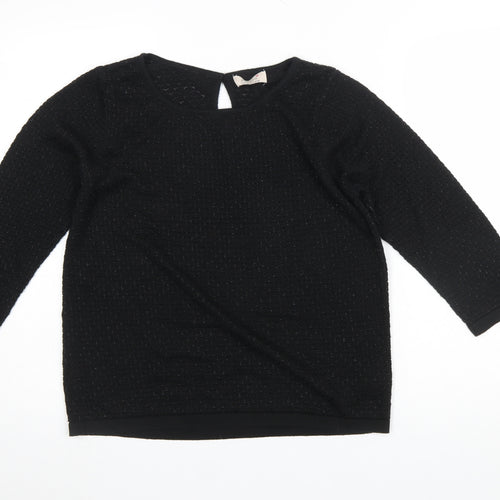 Marks and Spencer Per Una Women's Black Knit Jumper Size 14