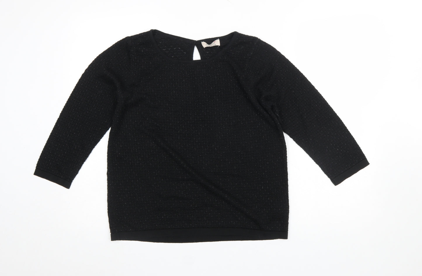 Marks and Spencer Per Una Women's Black Knit Jumper Size 14