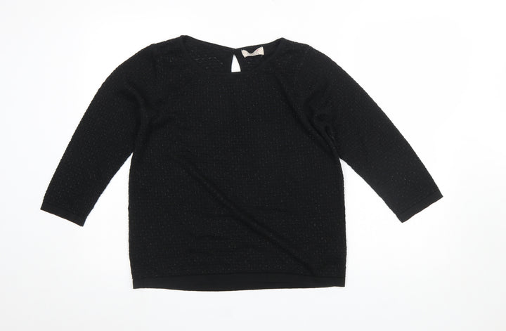 Marks and Spencer Per Una Women's Black Knit Jumper Size 14