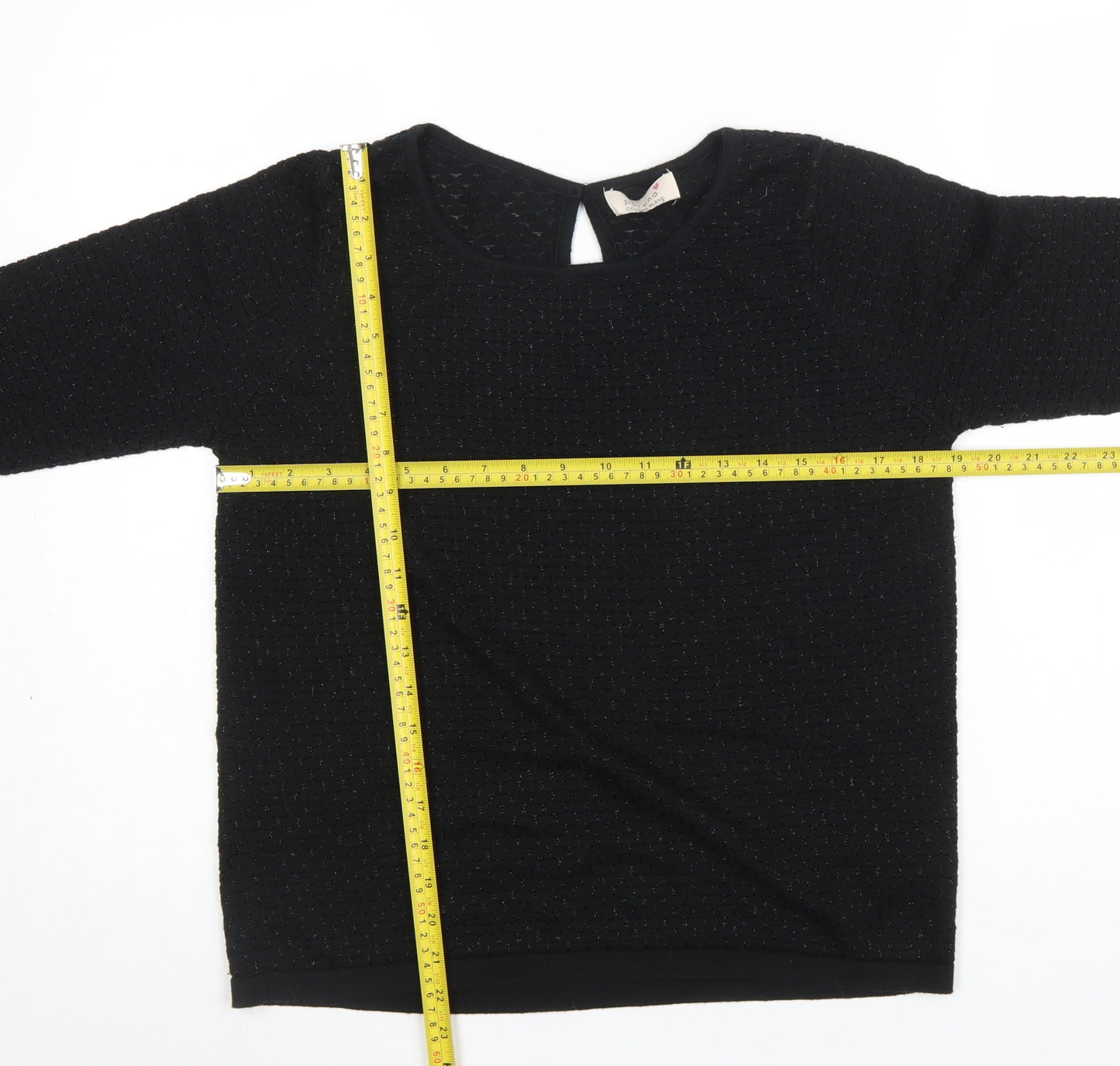 Marks and Spencer Per Una Women's Black Knit Jumper Size 14