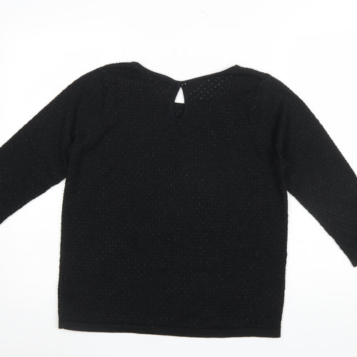 Marks and Spencer Per Una Women's Black Knit Jumper Size 14