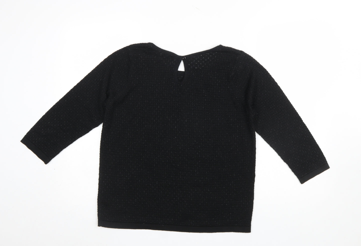 Marks and Spencer Per Una Women's Black Knit Jumper Size 14