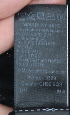 Marks and Spencer Per Una Women's Black Knit Jumper Size 14