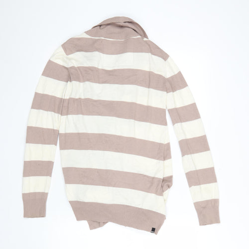 Bench Women’s Beige Stripe Belted Cardigan L Knitwear