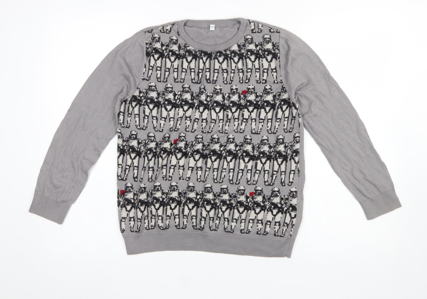 Marks and Spencer Boys Grey Star Wars Jumper 11-12 Years 100% Cotton