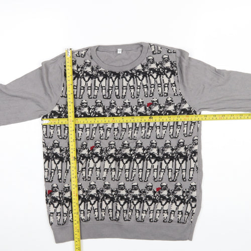 Marks and Spencer Boys Grey Star Wars Jumper 11-12 Years 100% Cotton
