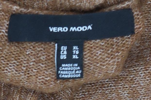 Vero Moda Women’s Brown Roll Neck Knit Jumper XL