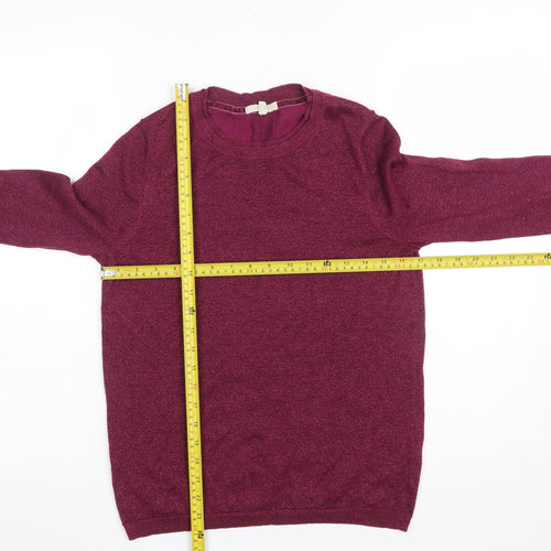 White Stuff Womens Purple Knit Crew Neck Jumper Size 10