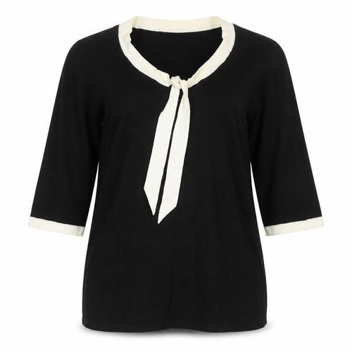 Pierre Cavallo Women Black Viscose Knit 3/4 Sleeve Pullover Jumper L