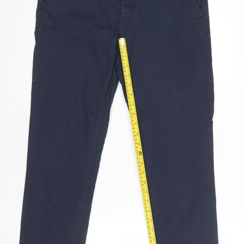 Selected Homme Men's Blue Slim Fit Cotton Chino Trousers W32 L30