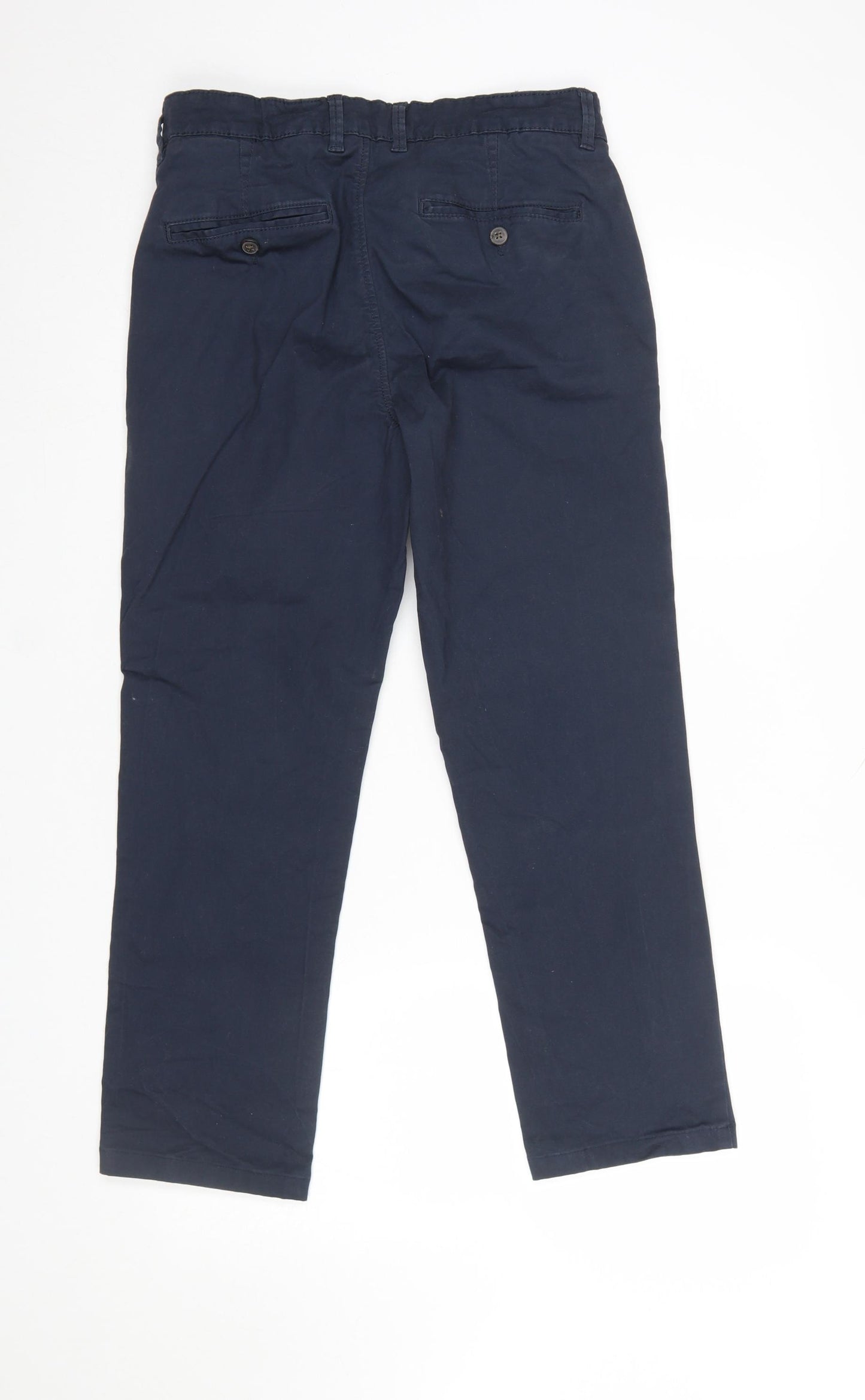 Selected Homme Men's Blue Slim Fit Cotton Chino Trousers W32 L30