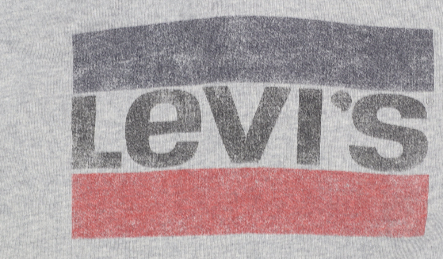 Levi's Mens Grey Pullover Hoodie M Logo Graphic Print Cotton