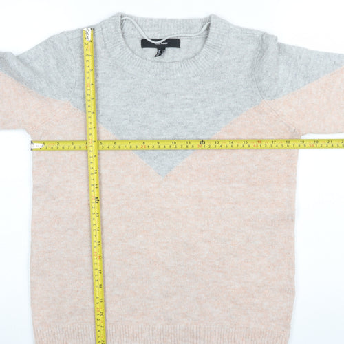 Vero Moda Women's Grey Beige Knit Pullover Jumper Size S