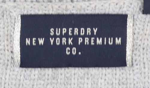Superdry Women’s Grey V-Neck Sequin Knit Jumper Size 10