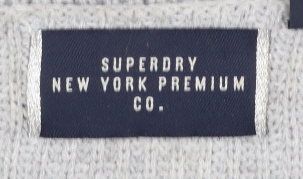 Superdry Women’s Grey V-Neck Sequin Knit Jumper Size 10