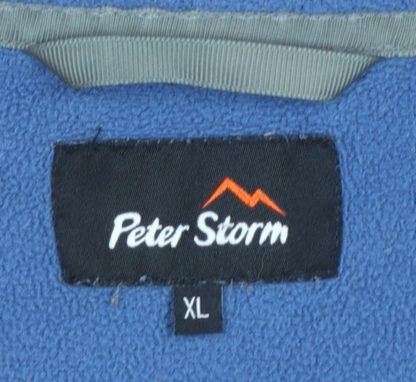 Peter Storm Men's Blue XL Fleece Half Zip Pullover Sweatshirt
