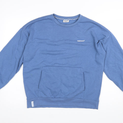 Bekkin Women's Blue Pullover Sweatshirt Cotton Blend Size M