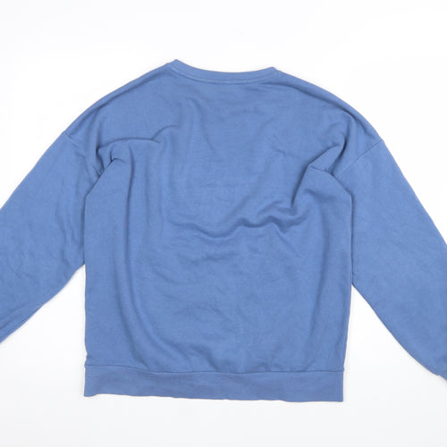 Bekkin Women's Blue Pullover Sweatshirt Cotton Blend Size M