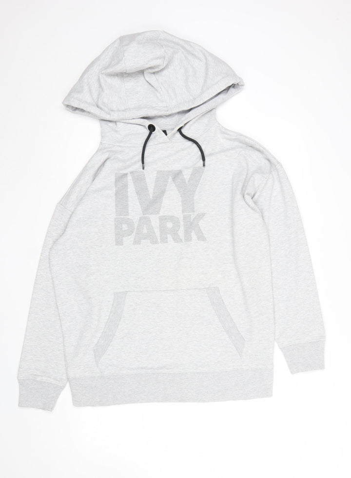 Ivy Park Women's Grey Pullover Hoodie Size M Cotton Blend