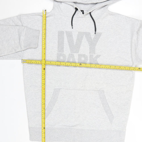 Ivy Park Women's Grey Pullover Hoodie Size M Cotton Blend