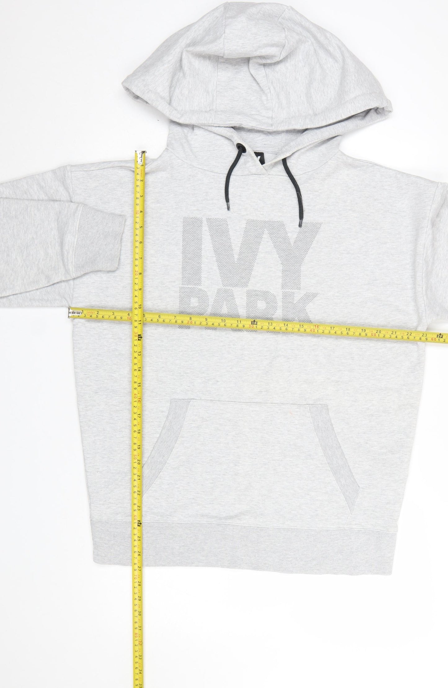 Ivy Park Women's Grey Pullover Hoodie Size M Cotton Blend